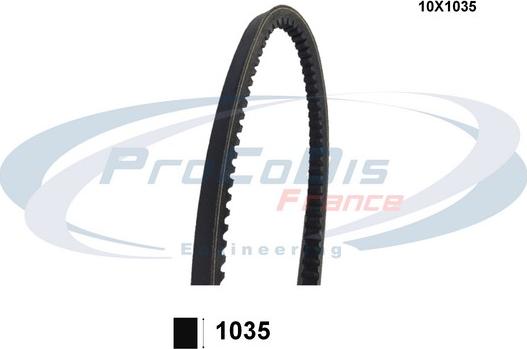 Procodis France 10X1035 - Клиновой ремень, поперечные рёбра autospares.lv