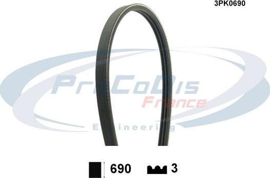 Procodis France 3PK0690 - Поликлиновой ремень autospares.lv