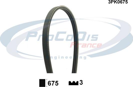 Procodis France 3PK0675 - Поликлиновой ремень autospares.lv