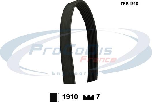 Procodis France 7PK1910 - Поликлиновой ремень autospares.lv