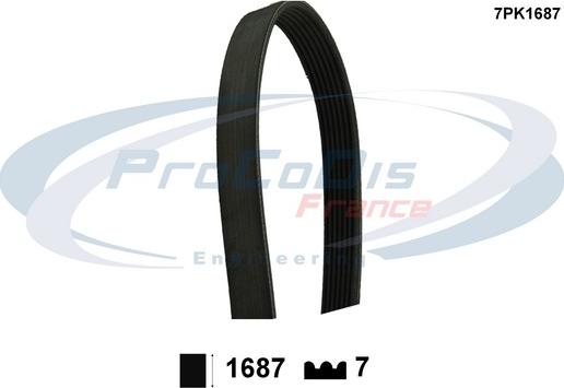 Procodis France 7PK1687 - Поликлиновой ремень autospares.lv