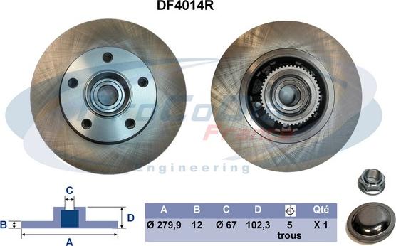 Procodis France DF4014R - Тормозной диск autospares.lv