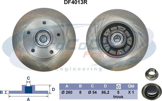 Procodis France DF4013R - Тормозной диск autospares.lv