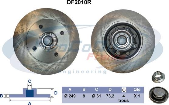 Procodis France DF2010R - Тормозной диск autospares.lv