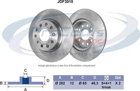 Procodis France JDF3010 - Тормозной диск autospares.lv