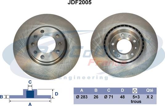 Procodis France JDF2005 - Тормозной диск autospares.lv