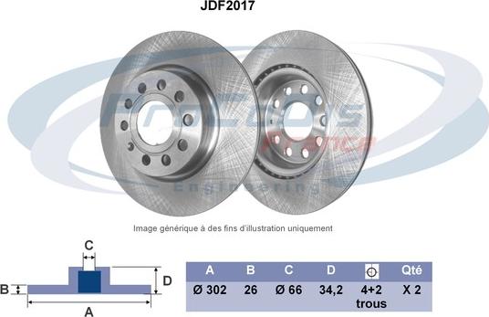 Procodis France JDF2017 - Тормозной диск autospares.lv