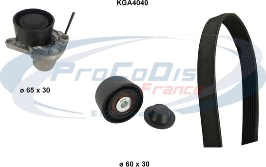 Procodis France KGA4040 - Поликлиновый ременный комплект autospares.lv