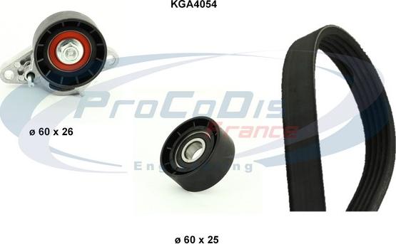 Procodis France KGA4054 - Поликлиновый ременный комплект autospares.lv