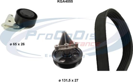 Procodis France KGA4055 - Поликлиновый ременный комплект autospares.lv