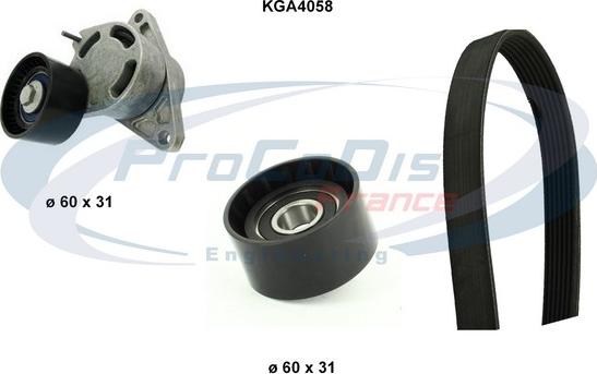 Procodis France KGA4058 - Поликлиновый ременный комплект autospares.lv