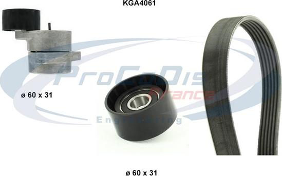 Procodis France KGA4061 - Поликлиновый ременный комплект autospares.lv