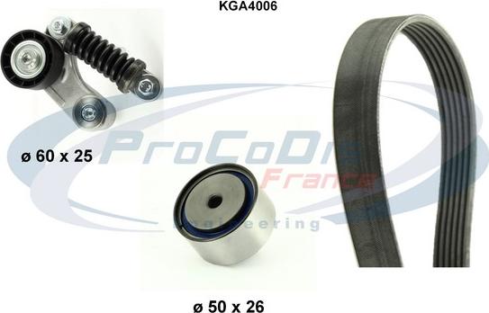 Procodis France KGA4006 - Поликлиновый ременный комплект autospares.lv