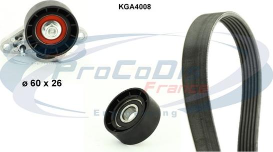 Procodis France KGA4008 - Поликлиновый ременный комплект autospares.lv