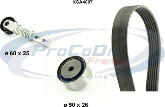 Procodis France KGA4007 - Поликлиновый ременный комплект autospares.lv