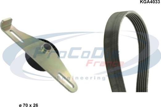 Procodis France KGA4033 - Поликлиновый ременный комплект autospares.lv