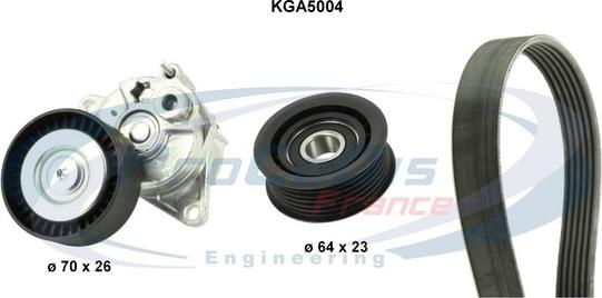 Procodis France KGA5004 - Поликлиновый ременный комплект autospares.lv