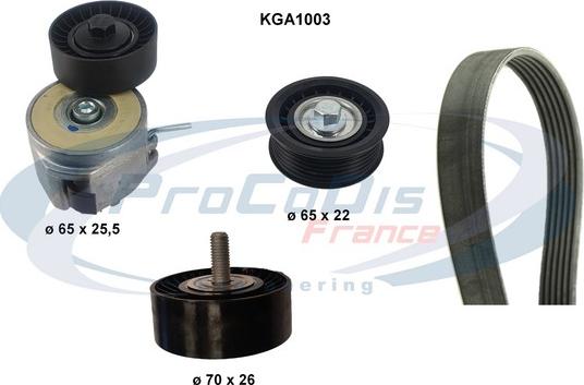 Procodis France KGA1003 - Поликлиновый ременный комплект autospares.lv