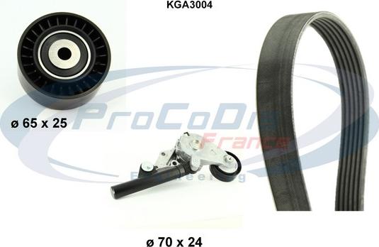 Procodis France KGA3004 - Поликлиновый ременный комплект autospares.lv