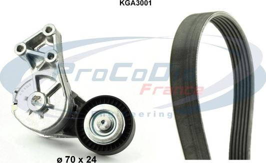 Procodis France KGA3001 - Поликлиновый ременный комплект autospares.lv