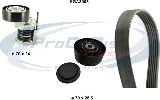 Procodis France KGA3008 - Поликлиновый ременный комплект autospares.lv