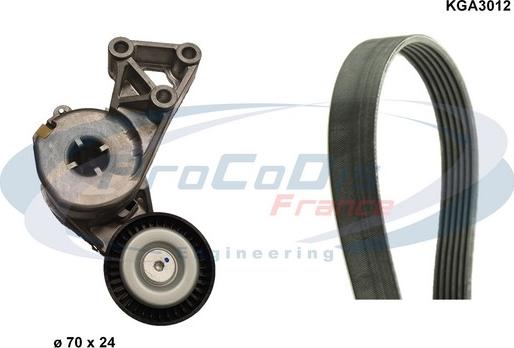 Procodis France KGA3012 - Поликлиновый ременный комплект autospares.lv