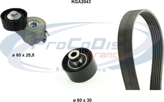 Procodis France KGA2043 - Поликлиновый ременный комплект autospares.lv