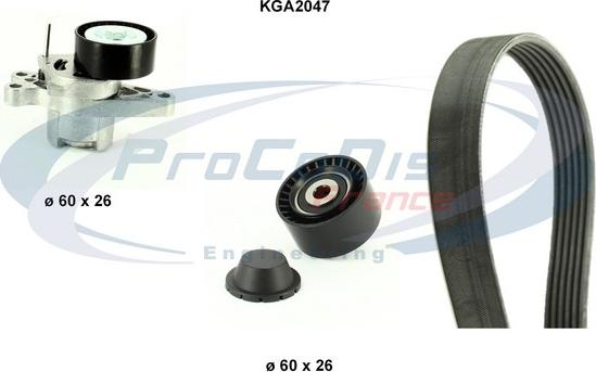 Procodis France KGA2047 - Поликлиновый ременный комплект autospares.lv