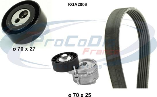 Procodis France KGA2006 - Поликлиновый ременный комплект autospares.lv