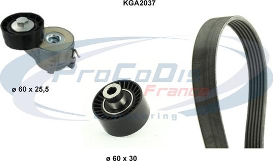 Procodis France KGA2037 - Поликлиновый ременный комплект autospares.lv