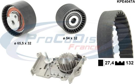 Procodis France KPE4047A - Водяной насос + комплект зубчатого ремня ГРМ autospares.lv