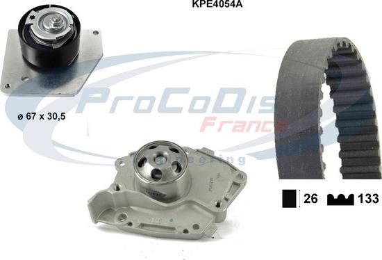 Procodis France KPE4054A - Водяной насос + комплект зубчатого ремня ГРМ autospares.lv