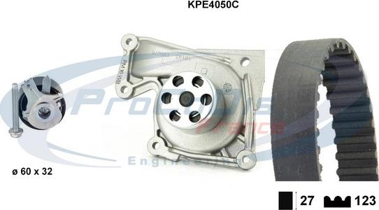 Procodis France KPE4050C - Водяной насос + комплект зубчатого ремня ГРМ autospares.lv