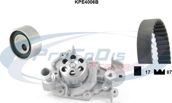 Procodis France KPE4006B - Водяной насос + комплект зубчатого ремня ГРМ autospares.lv