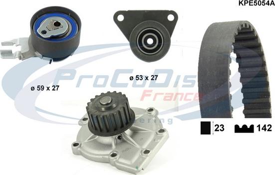 Procodis France KPE5054A - Водяной насос + комплект зубчатого ремня ГРМ autospares.lv