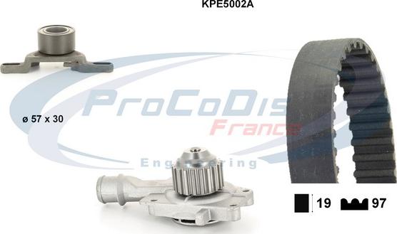 Procodis France KPE5002A - Водяной насос + комплект зубчатого ремня ГРМ autospares.lv