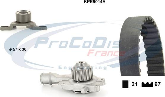 Procodis France KPE5014A - Водяной насос + комплект зубчатого ремня ГРМ autospares.lv