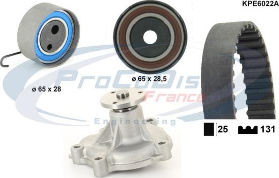 Procodis France KPE6022A - Водяной насос + комплект зубчатого ремня ГРМ autospares.lv