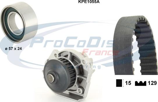 Procodis France KPE1055A - Водяной насос + комплект зубчатого ремня ГРМ autospares.lv