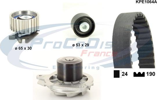 Procodis France KPE1064A - Водяной насос + комплект зубчатого ремня ГРМ autospares.lv