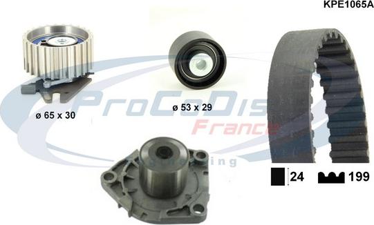 Procodis France KPE1065A - Водяной насос + комплект зубчатого ремня ГРМ autospares.lv