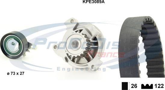 Procodis France KPE3089A - Водяной насос + комплект зубчатого ремня ГРМ autospares.lv