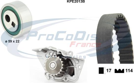 Procodis France KPE2013B - Водяной насос + комплект зубчатого ремня ГРМ autospares.lv