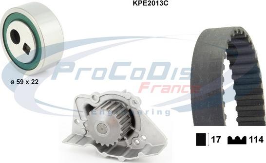 Procodis France KPE2013C - Водяной насос + комплект зубчатого ремня ГРМ autospares.lv