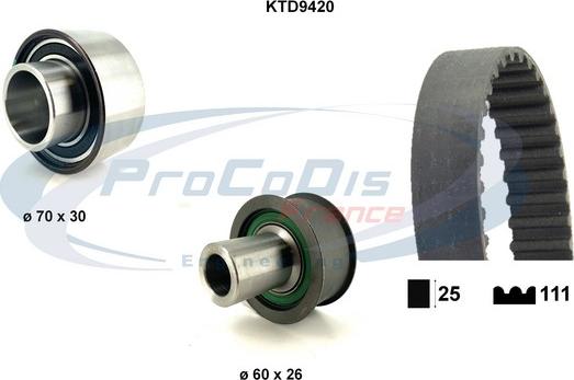 Procodis France KTD9420 - Комплект зубчатого ремня ГРМ autospares.lv