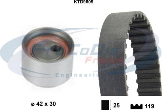 Procodis France KTD9609 - Комплект зубчатого ремня ГРМ autospares.lv