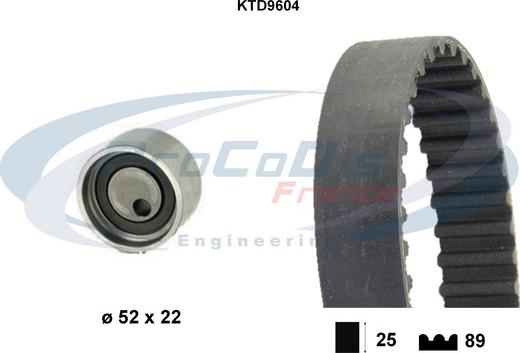 Procodis France KTD9604 - Комплект зубчатого ремня ГРМ autospares.lv