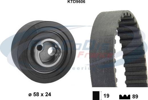 Procodis France KTD9606 - Комплект зубчатого ремня ГРМ autospares.lv