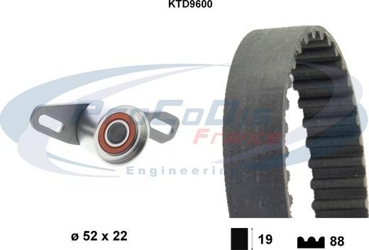 Procodis France KTD9600 - Комплект зубчатого ремня ГРМ autospares.lv