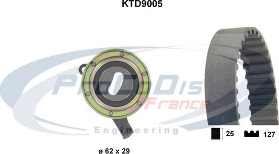 Procodis France KTD9005 - Комплект зубчатого ремня ГРМ autospares.lv